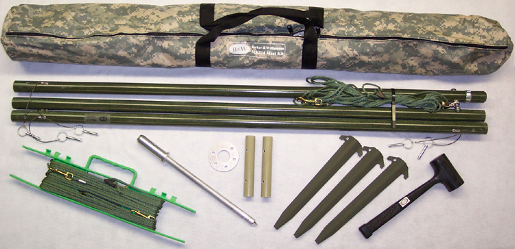 MK114-112T-G 12 Ft Tactical Green Mast Kit